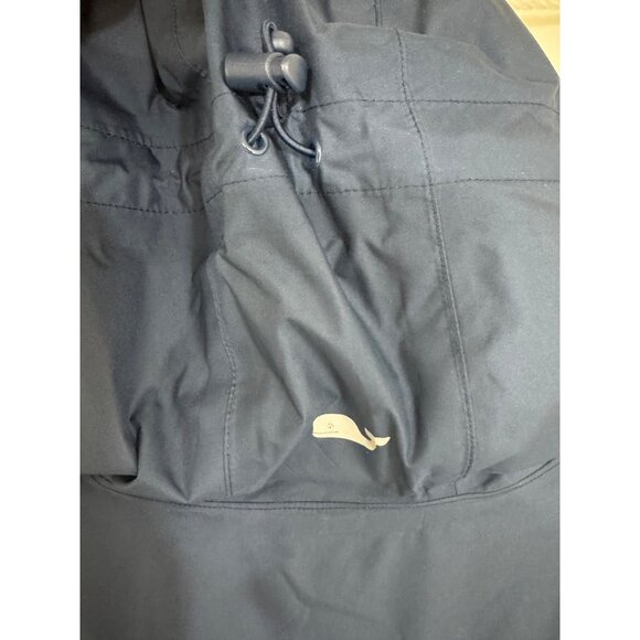 Vineyard Vines Rain Jacket Women S Stow Go Windbreaker Hoodie Navy Blue Pockets - Picture 7 of 12